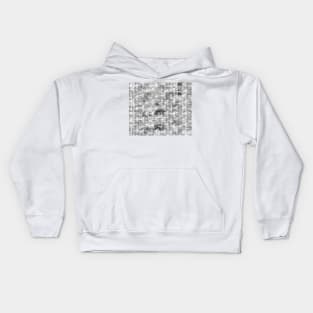 Elegant, modern pattern, silver stars and block for any occasion Kids Hoodie